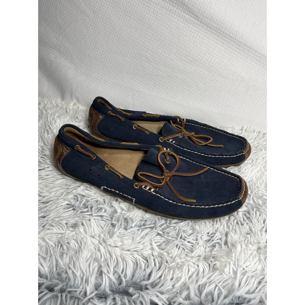 Polo Ralph Lauren Driving Loafers Men’s 12D Navy Blue Wyndings Shoes Leather